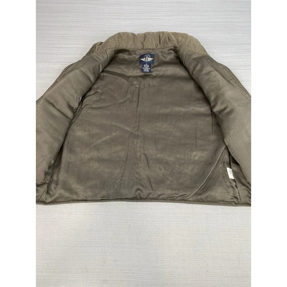 VINTAGE Dockers Puffer Vest Jacket Women's Brown Outdoor 90s‎